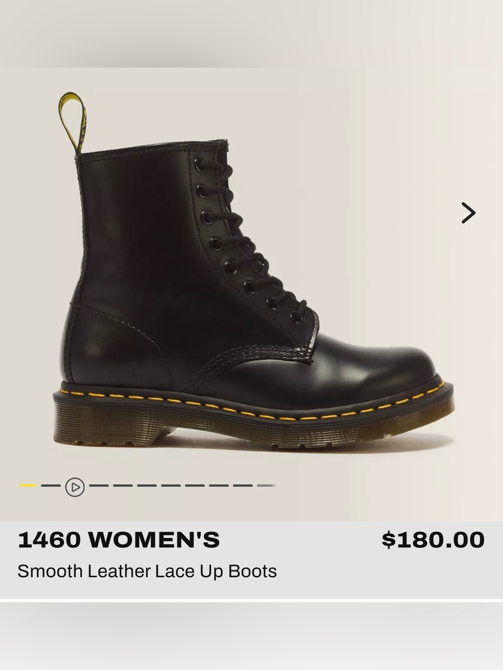 Dr. Martens 1460 Women's Smooth Leather Lace Up Boots